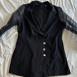 Fashion Nova Black Blazer romper